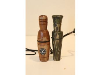 Pair Of Game Calls Duck And Goose With Lanyards
