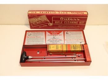 Vintage Outers Rifle Cleaning Kit Gun Red Metal Box No. 477