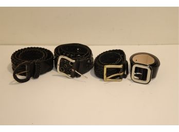 Women's Black Leather Belt Lot (AGB-3)