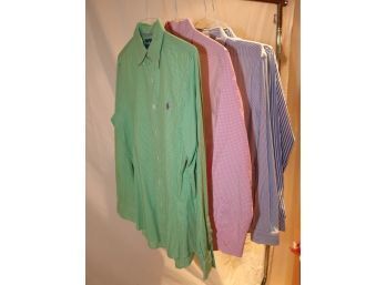 Mens Long Sleeve Ralph Lauren Shirts & Pierre Cardin Dress Shirt Lot (M-7)