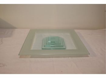 Square Art Glass Serving Tray