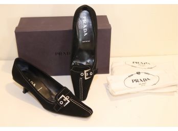 Ladies Prada Black High Heels Shoes Size 39 With Box  From Neiman Marcus