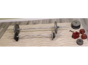 Vintage Free Weights Barbell Dumbbell And More!