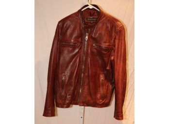 Men's Andrew Marc New York Leather Jacket Size M  (M-1)