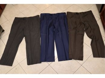 3 Pairs Mens Astor & Black Custom Made Dress Pants   (AB-1)