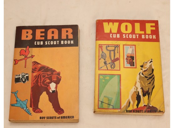 Vintage 1970's Wolf & Bear Cub Scout Books BSA Boy Scouts