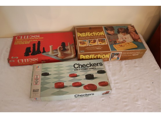 Vintage Chess, Checkers, And Perfection