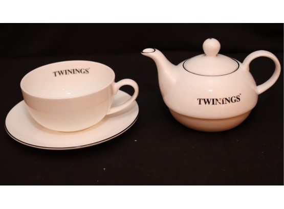 Twinings Teapot With  Cup & Saucer