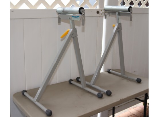 Pair Of Workforce Roller Stand Folding & Height Adjustable