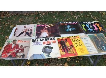 Vintage Vinyl Record Lot Ry Charles Bo Diddley The Shirelles James Brown  (R-1)