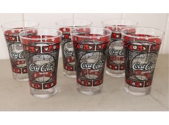 Vintage Set Of 6 Coca Cola Glasses