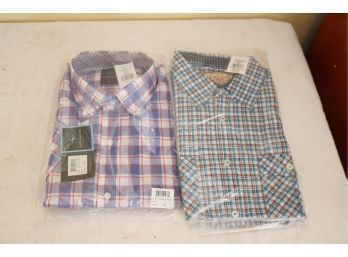 Pair Of NEW Men's Button Down Shirts Size Large