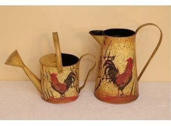 Rooster Watering Can And Pitcher