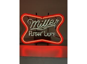 Vintage Miller High Life Neon Bar Beer Light Up Sign Man Cave