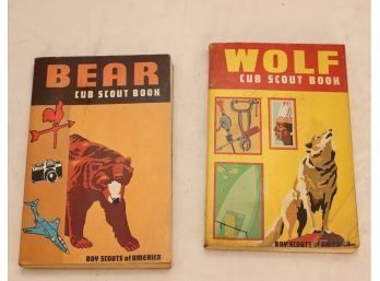 Vintage 1970's Wolf & Bear Cub Scout Books BSA Boy Scouts