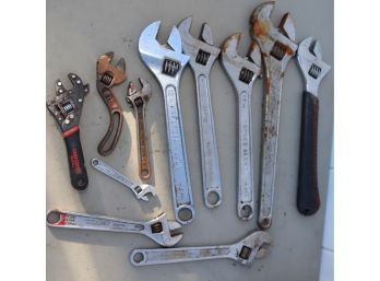 Assorted Crescent Wrench Lot Craftsman Klein And More  (D-10)