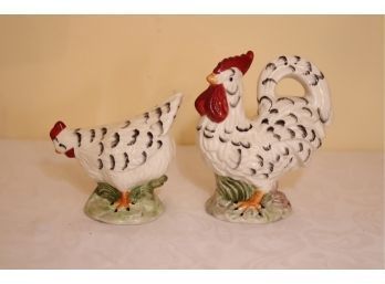 Chicken And Rooster Salt & Pepper Shakers