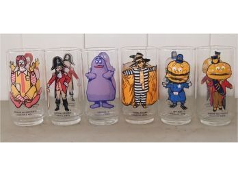 Vintage McDonald's Ronald McDonald & Friends Collector Series Glass Set