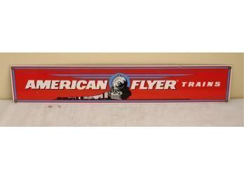 Reproduction American Flyer Trains Porcelain Metal Sign By Ande Rooney