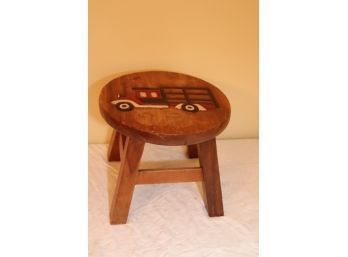 Childs Wooden Truck Stool