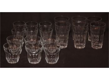 Vintage Set Of Pasabahce Palaks 10 Panel Glass Water Tumbler Drinking Glasses Turkey