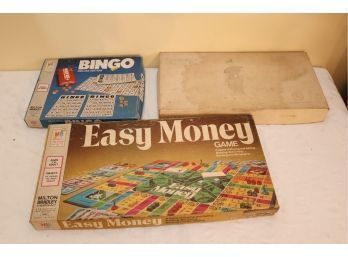 Vintage Bingo Chess And Easy Money Board Game