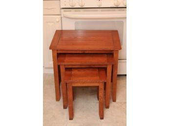 Set Of 3 Wooden Nesting Tables