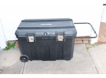 Huge Stanley 50 Gallon Mobile Tool Box Wheeled Portable Storage Jobox