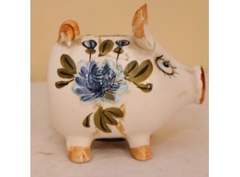 Vintage Ceramic Painted Piggy Bank