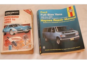 Automotive Repair Books Firebird And Ford Full Size Van Chilton Haynes
