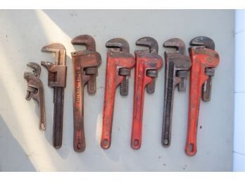 Pipe Wrench Tool Lot Rigid   (D-9)