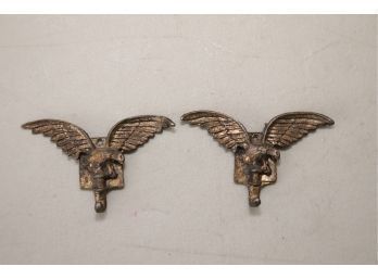 Vintage Brass Eagle Picture Frame Hooks
