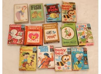 Vintage Game Playing Cards Go Fish Pinocchio Busy Bee Daniel Boone