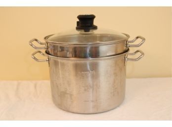 Linens 'n Things 8 Qt. Multi-cooker Steamer Pot Stainless Steel