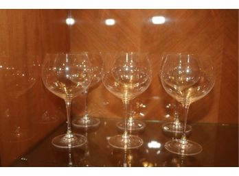 Set Of 6 Robert Mondavi By Waterford Red Wine Crystal Wine Glasses