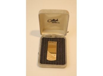 Vintage Colibri #1 Money Clip 18 Karat Gold Electroplate. (J-2)