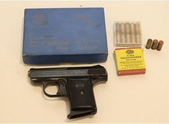 Vintage Rhoner Sm 10 Semi Auto 8mm Starter Pistol With Box And Blanks