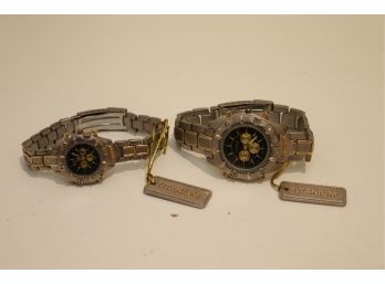 Pair Of Men's And Ladies Titanium Watches  (Watch-6)