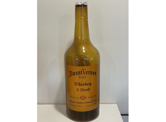 Vintage Mount Vernon Whiskey Brand Display Bottle 29 12 Tall