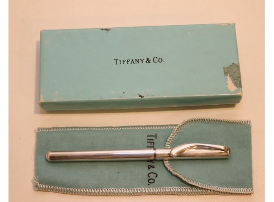 Vintage Tiffany & Co Elsa Peretti Sterling Silver Ballpoint Pen With Pouch And Box