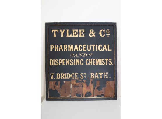 Antique Pharmaceutical Dispensing Chemists Pharmacy Store Advertising Sign ENGLAND C. 1840