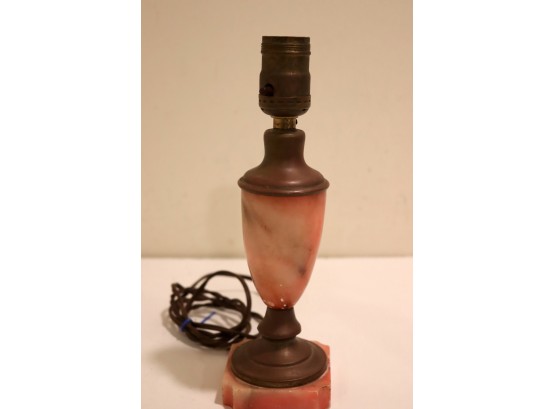 Pink Stone Small Table Mantle Lamp