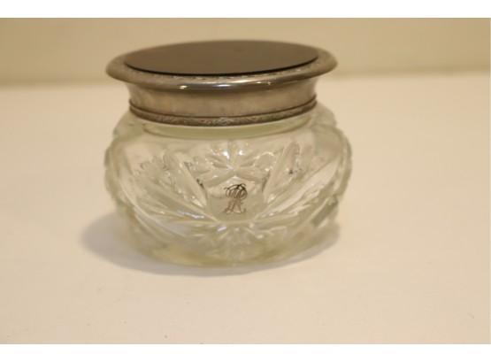 Empty Ralph Lauren Safari Cream Glass Trinket Vanity Jar