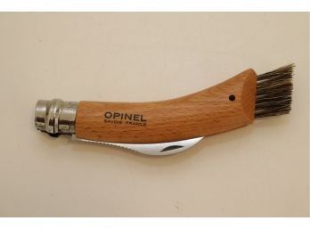 Opinel France No08 Stainless Steel Garden Hook Caigu Folding Mushroom Knife With Brush