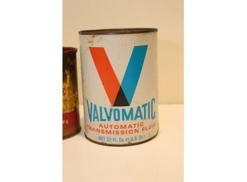 Vintage Valomatic Automatic Transmission Fluid & Alemite Wheel Bearing Lubricant #4 Cans
