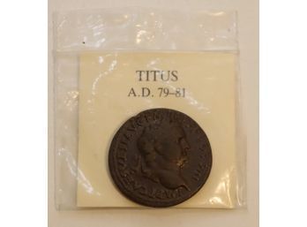 Vintage Repro Titus AD 79-81 Coin