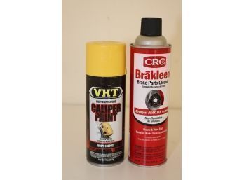VHT YELLOW Brake Caliper Paint And CRC Brake Cleaner.