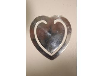 Silver Heart Book Mark