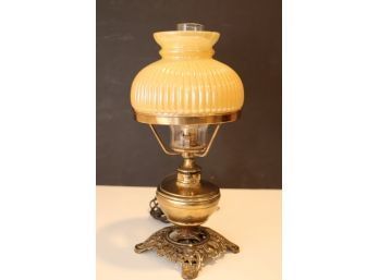 Antique Hurricane Oil Lamp Converted To Electric