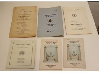 Vintage Lot Of  MASONIC ASSOCIATION Freemason Banquet Menus Programs 1931, 1941, 1960